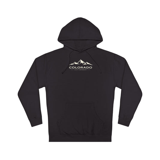 Colorado Mountain Hoodie — Retro Peaks Logo Pullover