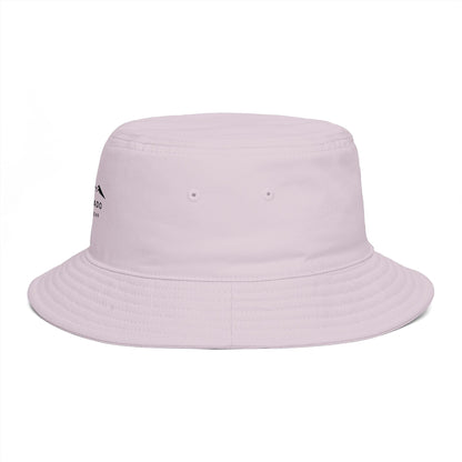 Side view of the Orchid Colorado Mountain Everyday Bucket Hat, showing its cotton crown, brim and stitched construction.