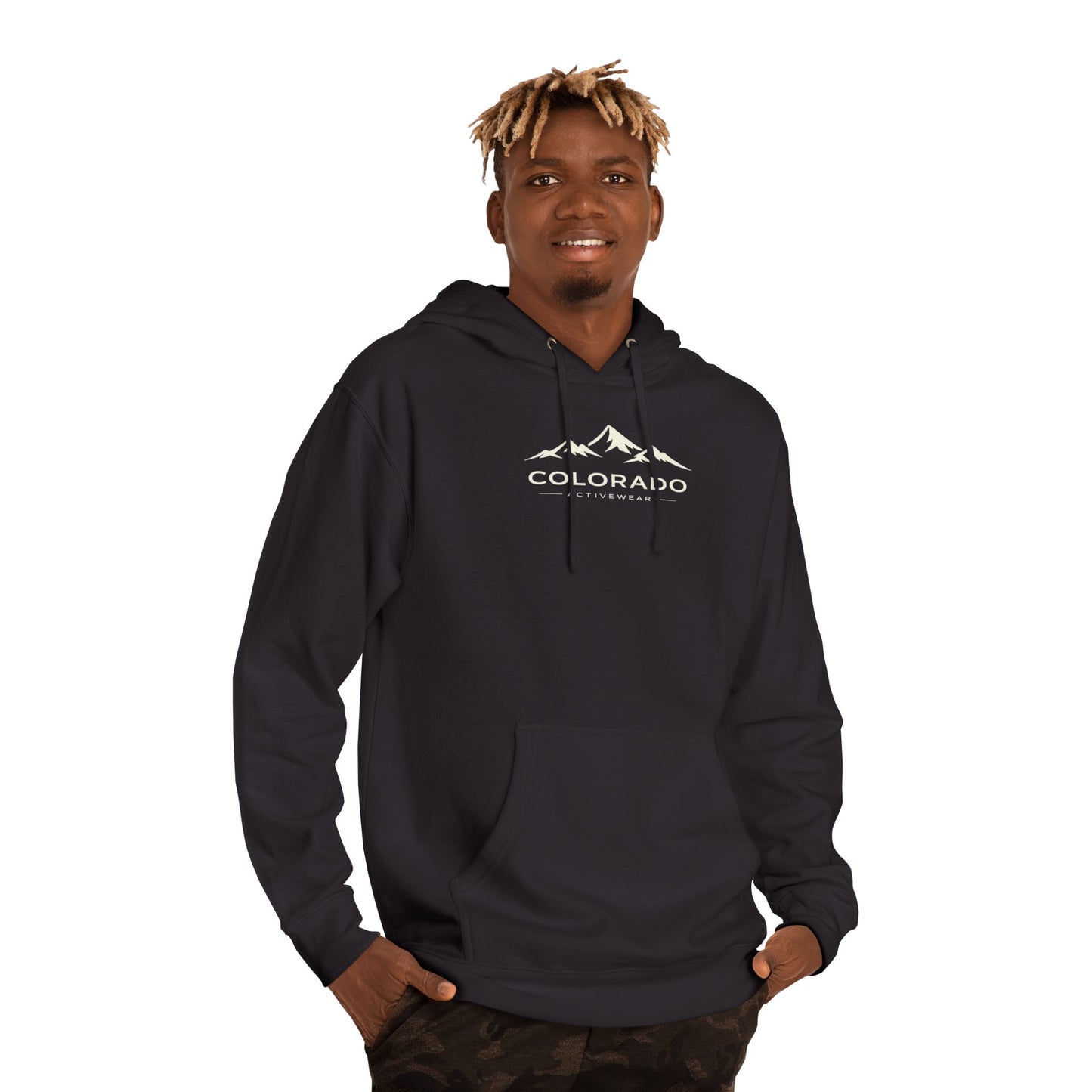 Colorado Mountain Hoodie — Retro Peaks Logo Pullover